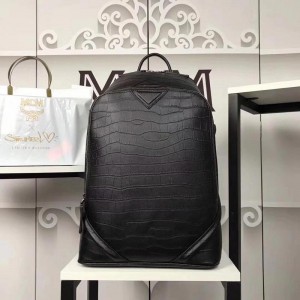 2018 New MCM Man Backpack 122 Black 30*41*18cm