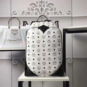 2018 New MCM Man Backpack 2118 White 30*41*18cm
