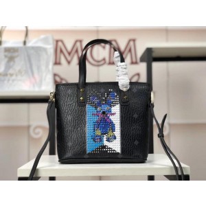 2018 New MCM Tote Bag 6203 Black 20x17x9