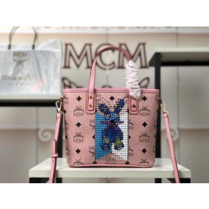 2018 New MCM Tote Bag 6203 Pink 20x17x9