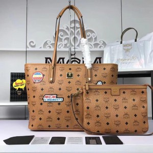 2018 New MCM Tote Bag 6268 Brown 45x28x15