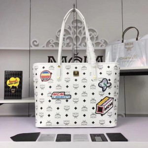 2018 New MCM Tote Bag 6268 White 45x28x15
