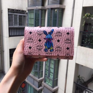 2018 New MCM Wallets 8011 Pink 14x9.5