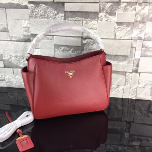 2018 New Prada Handbags 0125 Dark Red 33*24*13