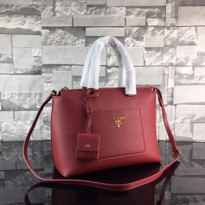 2018 New Prada Handbags 063 Dark Red 31*24*14