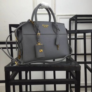 2018 New Prada Handbags 1046 Dark Gray 32*24.5*14.5