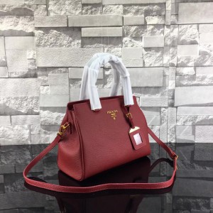 2018 New Prada Handbags 1062 Dark Red 28.5*21.5*14