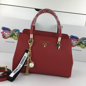 2018 New Prada Handbags 9853 Dark Red 30*25*14cm