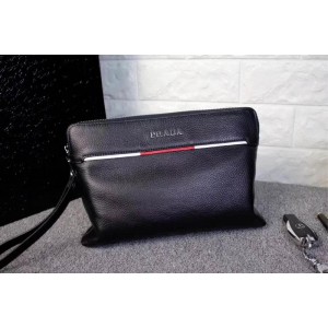 2018 New Prada Man Clutch Bag 33003 Black 28x17x3cm