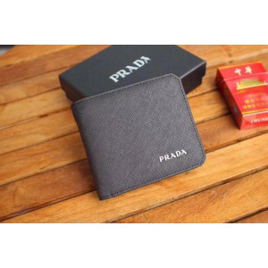 2018 New Prada Man Wallets 5554 Black 10x11.5