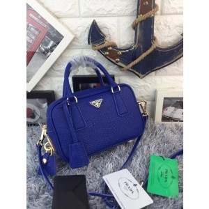 2018 New Prada Shoulder Bag 0705 Dark Blue 20*13*6
