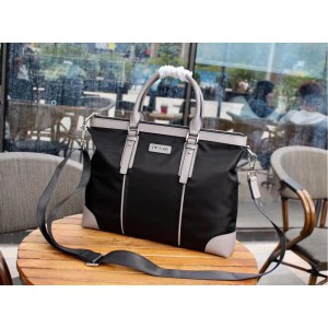 2018 New Prada Tote Bag 0298 Black Gray 39x29x7cm