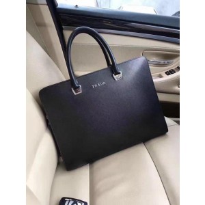 2018 New Prada Tote Bag 0314 Black 39x30x7cm