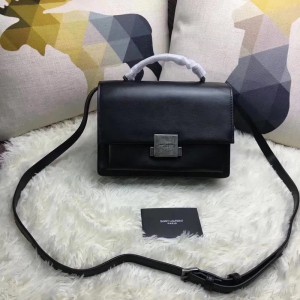 2018 New Saint Laurent Crossbody Bag 1802 Black Silver 24*16*7