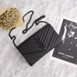 2018 New Saint Laurent Crossbody Bag 26801 Black 