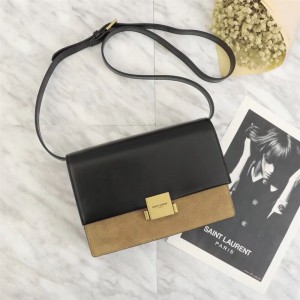 2018 New Saint Laurent Crossbody Bag 26818 Black Gold 24cm
