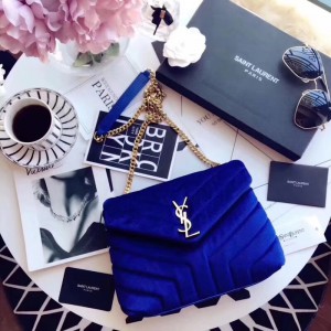 2018 New Saint Laurent Crossbody Bag 27796 Blue 25*17*9