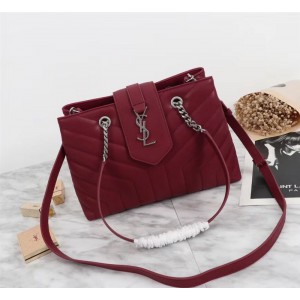 2018 New Saint Laurent Tote Bag 262157 Wine Red 27*20*10.5
