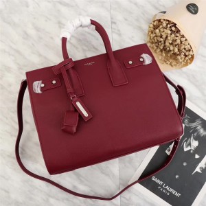 2018 New Saint Laurent Tote Bag 5711 Wine Red 32*26*16.5
