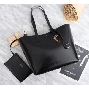 2018 New Saint Laurent Tote Bag 75096 All Black 33*31*15