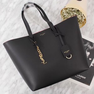 2018 New Saint Laurent Tote Bag 75096 Black Pink 33*31*15