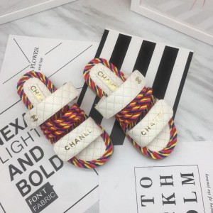 Chanel Women Slide Sandals White CHS-206