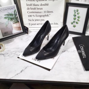 Chanel Women High Heel Pumps Black CHS-027