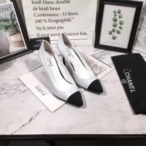 Chanel Women High Heel Pumps White CHS-029