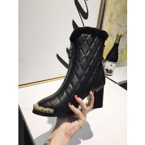 Chanel Women Ankle Boots Black CHS-234
