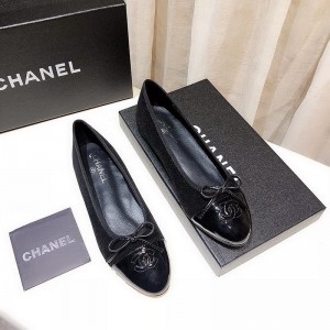 Chanel Women Ballet Flats Black CHS-267