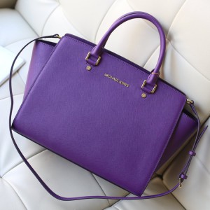 Michael Kors Bat Bag Large Satchel Violet (MK025)