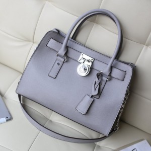 Michael Kors Lock Head Bag Medium Satchel Gray (MK044)