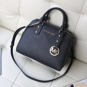 Michael Kors Shell Bags Medium Size Satchel Black (MK076)