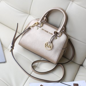 Michael Kors Pillow Bag Trumpet Satchel Champagne Gold (MK060)