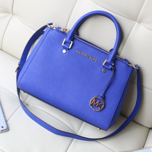 Michael Kors Killer Bag Satchel Trumpet Electro Optic Blue (MK081)