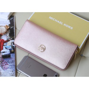 Michael Kors Diamond Zip Wallet New Color Rose Gold (MK295)