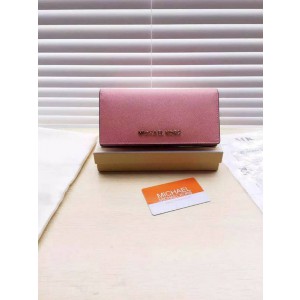 Michael Kors Long Suction Buckle Wallets Shrimp Pink (MK211)