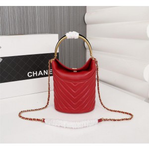 Chanel Top Handle Bucket Bags CH102-Red