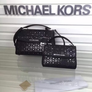 Michael Kors Hollow Satchel Black (MK335)