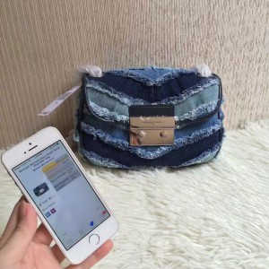Michael Kors Denim Shoulder Bags Blue (MK380)