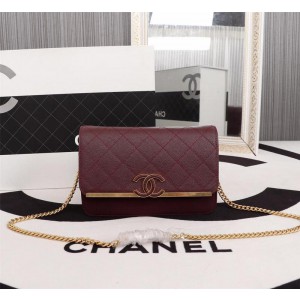 Chanel Small Flap Bags CH126-Dark-Red