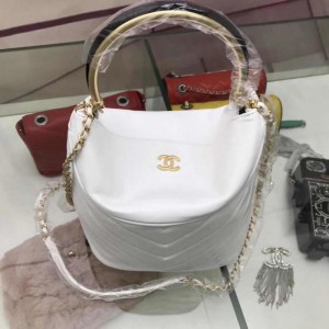Chanel Top Handle Bucket Bags CH132V-White