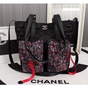 Chanel Tote Bags CH133-Black-Red