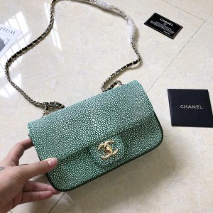 Chanel Small Classic Handbag CH146-Green