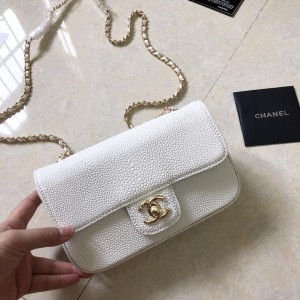 Chanel Small Classic Handbag CH146-White