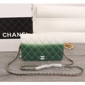 Chanel Gradient Wallet On Chain CH154-Green