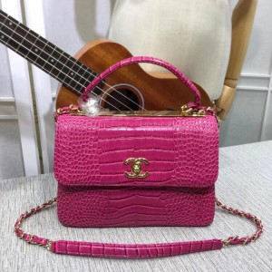 Chanel Top Handle Flap Bags CH027C-Pink