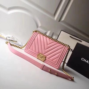 Chanel BOY CHANEL Handbag CH187-Pink