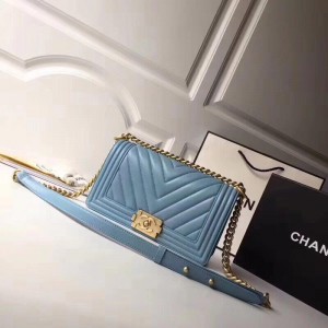 Chanel BOY CHANEL Handbag CH187-Blue