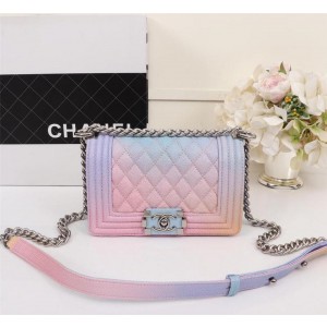Chanel Small Rainbow BOY CHANEL Handbag CH190S-Blue-Buckle